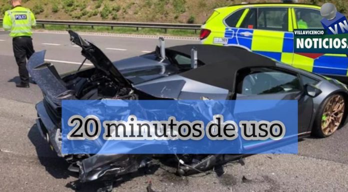 Salió estrenando Lamborghini de $ 900 millones y se estrelló a los 20 minutos.