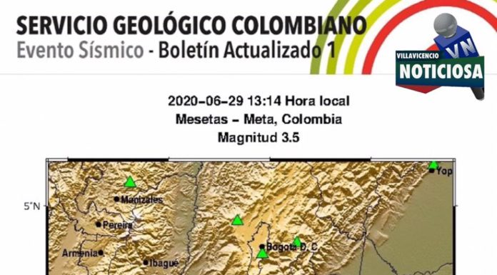 Tembló en el Departamento del Meta !