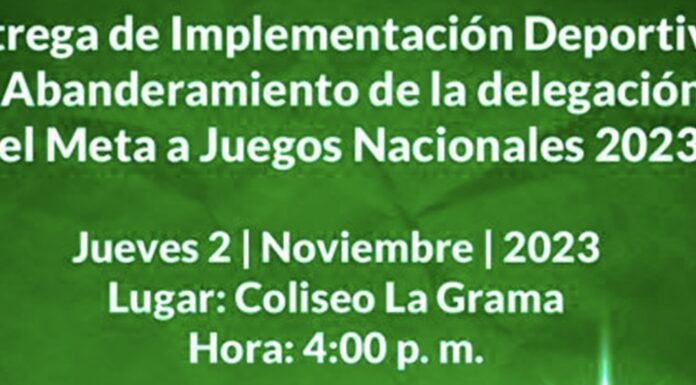 Gobernación del Meta e Idermeta entregan hoy jueves implementación a deportistas
