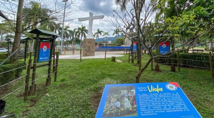 Honor al parque los Fundadores por visita del Papa
